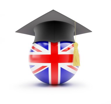 Study in England, learning English clipart