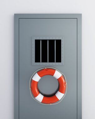 Prison doors life buoy clipart