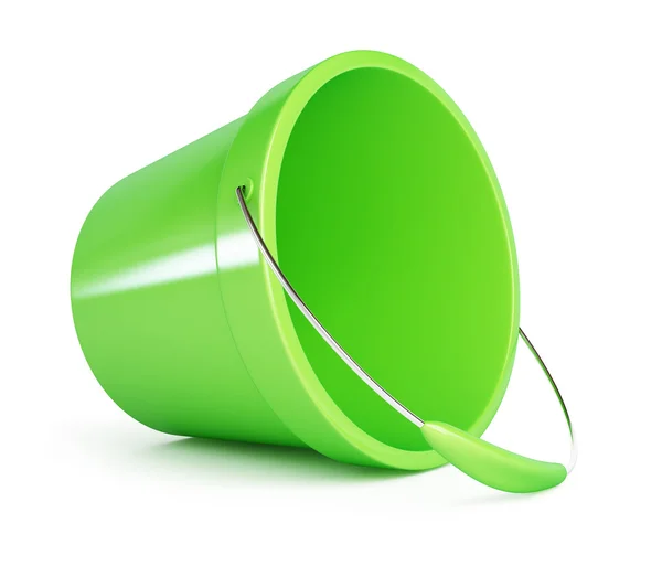 Secchio di plastica verde bambino — Foto Stock