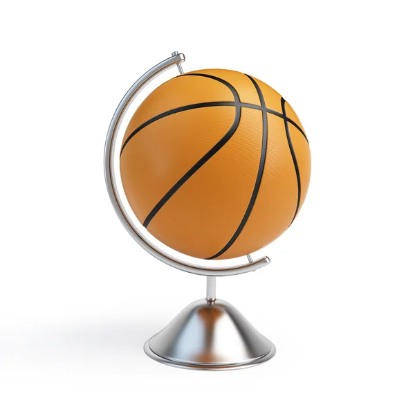 Basketbalový míč glóbus — Stock fotografie