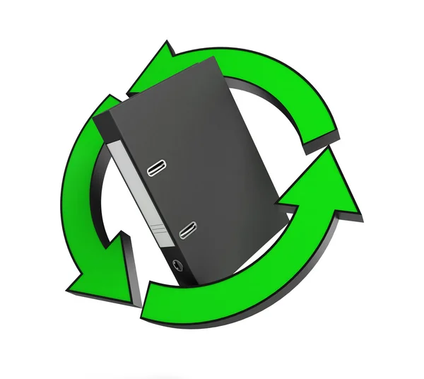 Recykling folderu — Zdjęcie stockowe