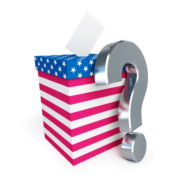 EE.UU. voto signo de interrogación —  Fotos de Stock