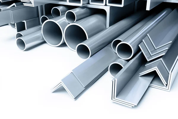 stock image Metal pipes, angles squares