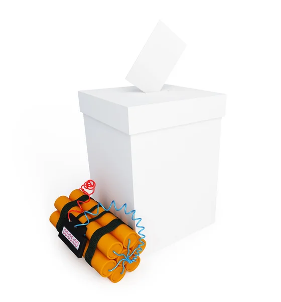Caja de votación dinamita — Foto de Stock