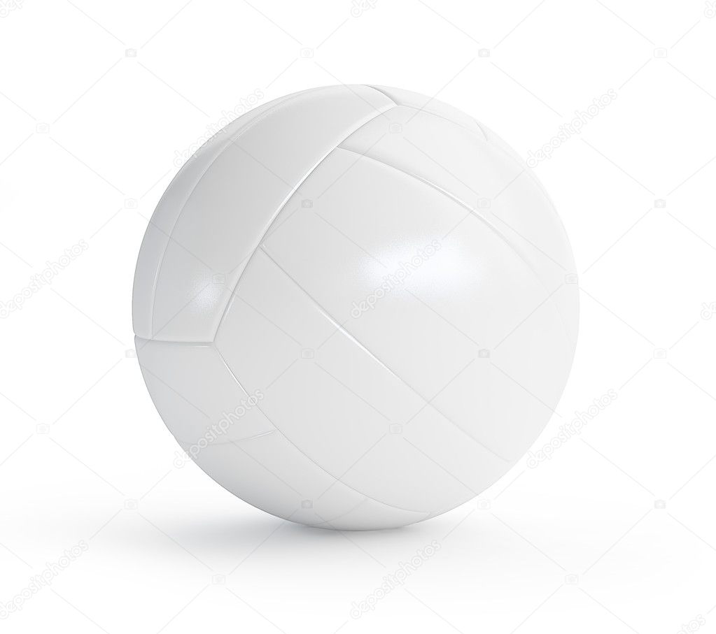 White 3D volley ball