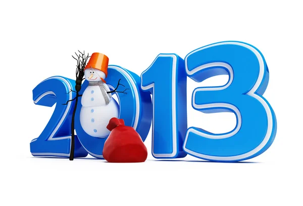 Χιονάνθρωποι νέο έτος 2013 — Φωτογραφία Αρχείου