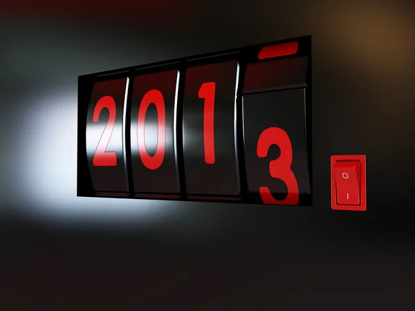 Counter turn of the year 2013 — Stock Photo, Image