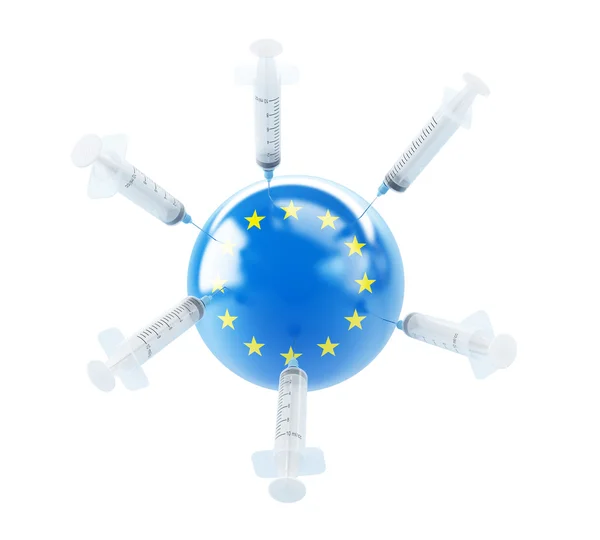 Avrupa Birliği tarafından enjeksiyonları — Stok fotoğraf