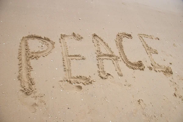 stock image Title on the sand beach near the ocean