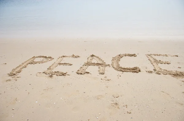 stock image Title on the sand beach near the ocean