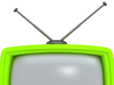 Retro TV Set. Isolated clipart