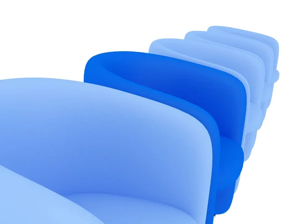 Cadeiras de couro isoladas em branco — Fotografia de Stock