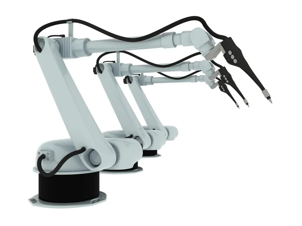 Průmyslové robotické rameno, samostatný — Stock fotografie