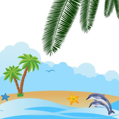 Summer landscape clipart