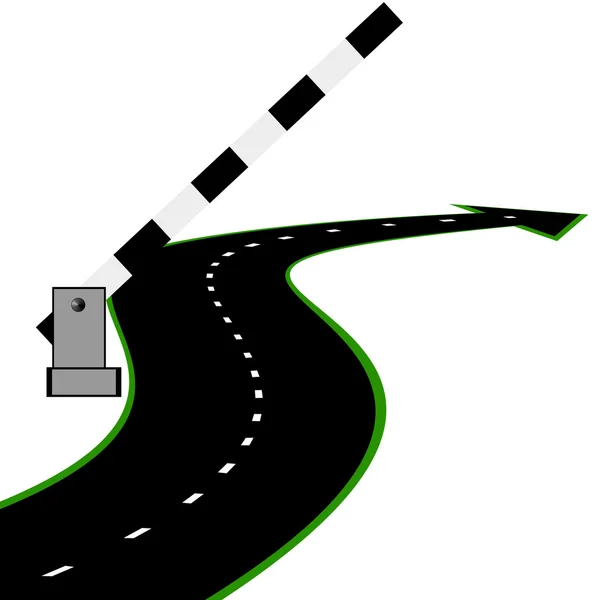 Turnpike et la route — Image vectorielle