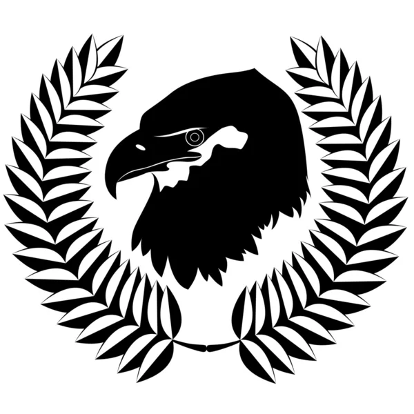 De eagle en krans — Stockvector