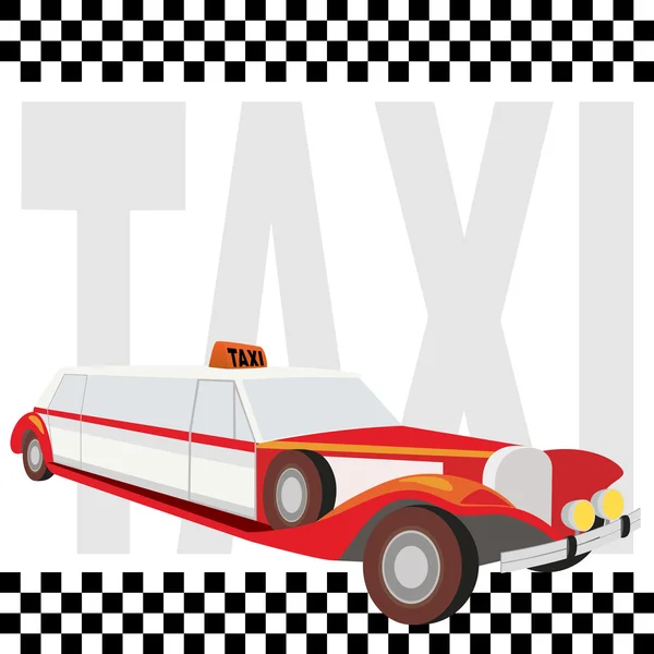 Retro-taxi — Stockvector