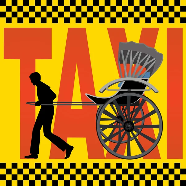 Taxi rickshaw — Image vectorielle