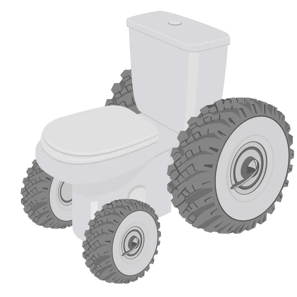 The toilet on wheels — Stock Photo, Image