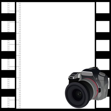 Camera and a frame of film clipart