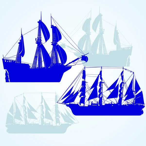 Ιστιοφόρα πλοία — Διανυσματικό Αρχείο