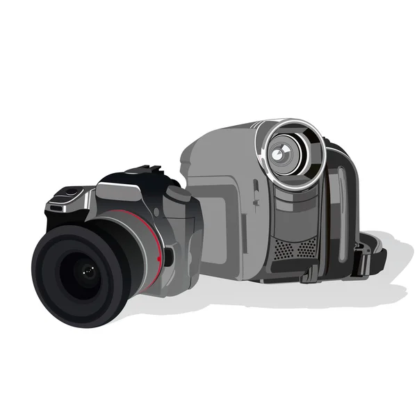写真とビデオ機器 — ストックベクタ