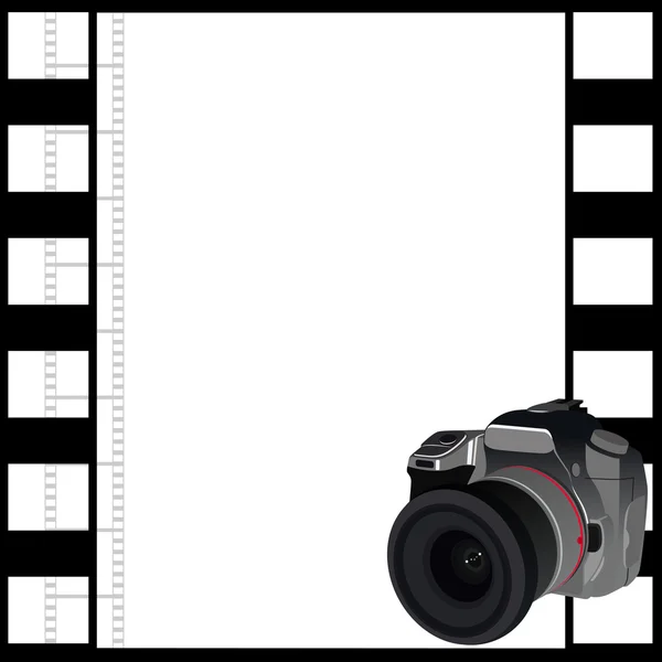Caméra et un cadre de film — Image vectorielle