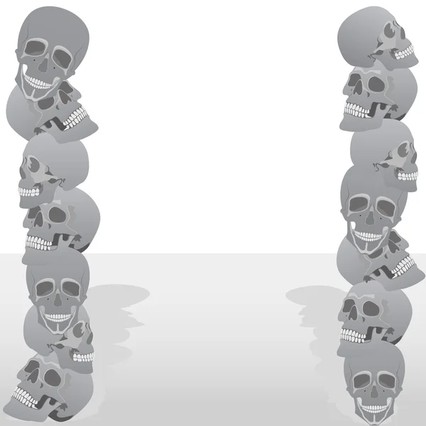 Ludzkie czaszki — Wektor stockowy