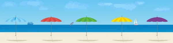 Пляжные зонтики — Stock Vector