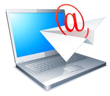 Sending e-mail concept. clipart