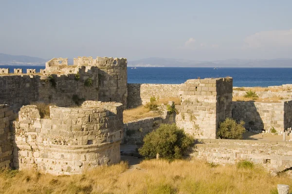 Vista de la fortaleza en la isla de Kos, Grecia — Foto de Stock