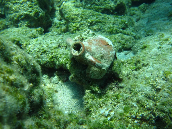 Starověké Amfora na mořské dno — Stock fotografie