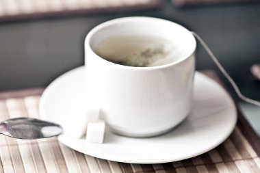 Perfect white tea cup clipart