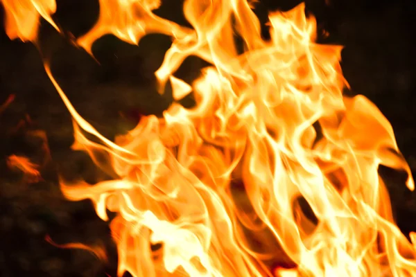 Primer plano de las llamas de fuego —  Fotos de Stock