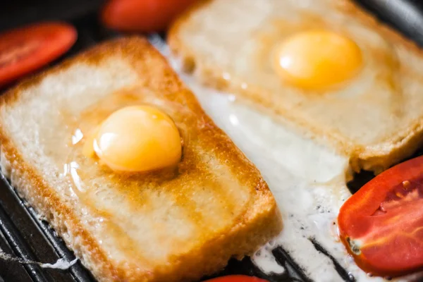 Breakfast on pan — Stock Photo, Image