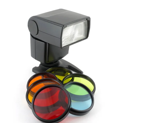 Filtre couleur pour lentilles et photoflash — Photo