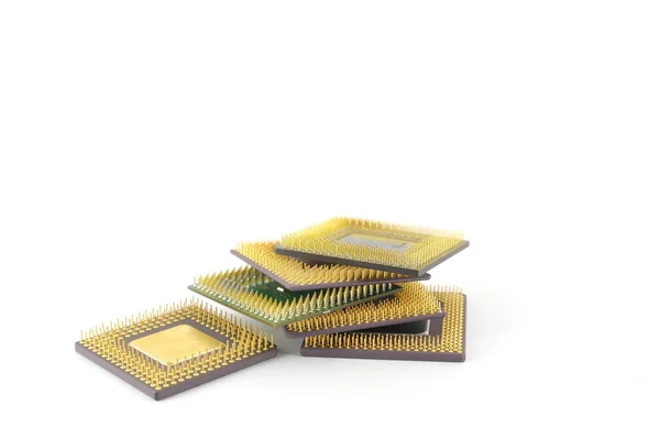 stock image Six microprocessors