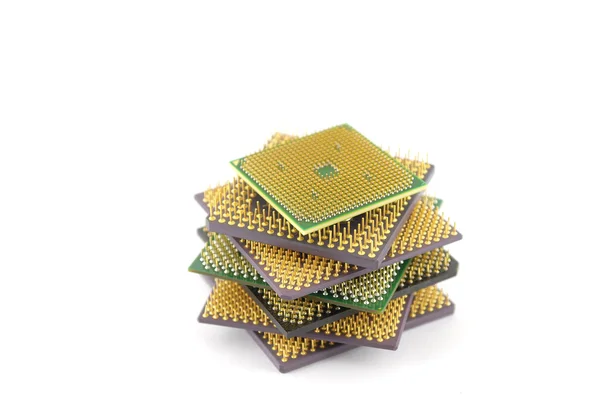 Seven microprocessors — Stock Photo, Image