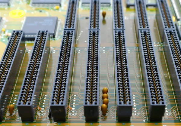 Old mainboard for PC with ISA unit interface — Stock Photo, Image