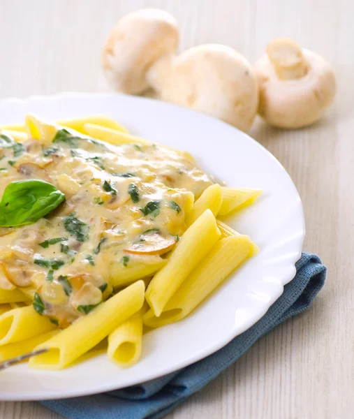 stock image Penne pasta with mushroom