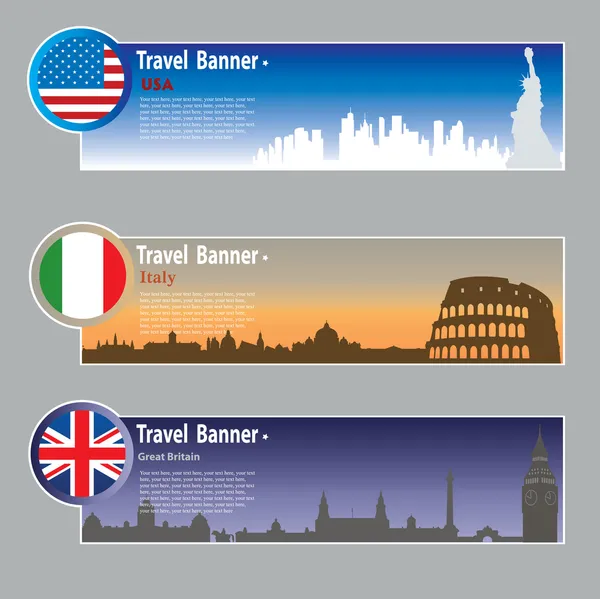 Travel banners — Stock Vector