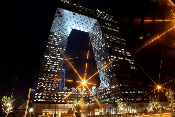 A Tv-épület, Peking, Kína — Stock Fotó