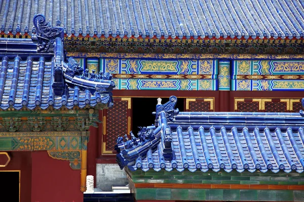 Telhado da China antiga no The Imperial Vault of Heaven em Pequim, China — Fotografia de Stock