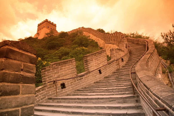 Sundown of Great Wall, Beijing, China — Stok Foto