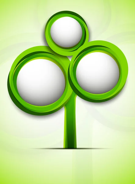 緑の色の抽象的な木 — ストックベクタ
