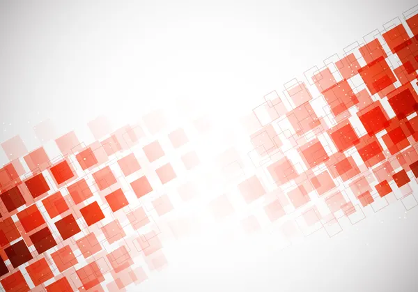 Achtergrond met rode vierkanten — Stockvector