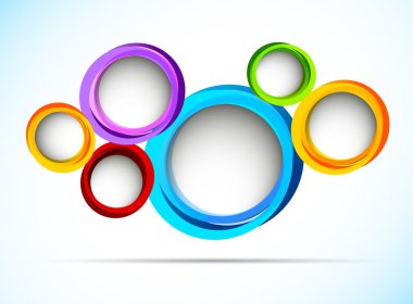 Bright background with circles clipart