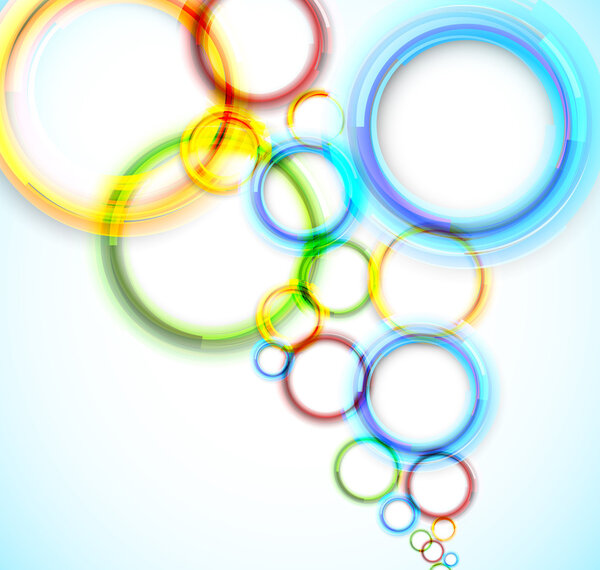 Background with colorful circles