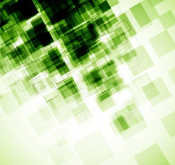 Hintergrund mit grünen Quadraten — Stockvektor