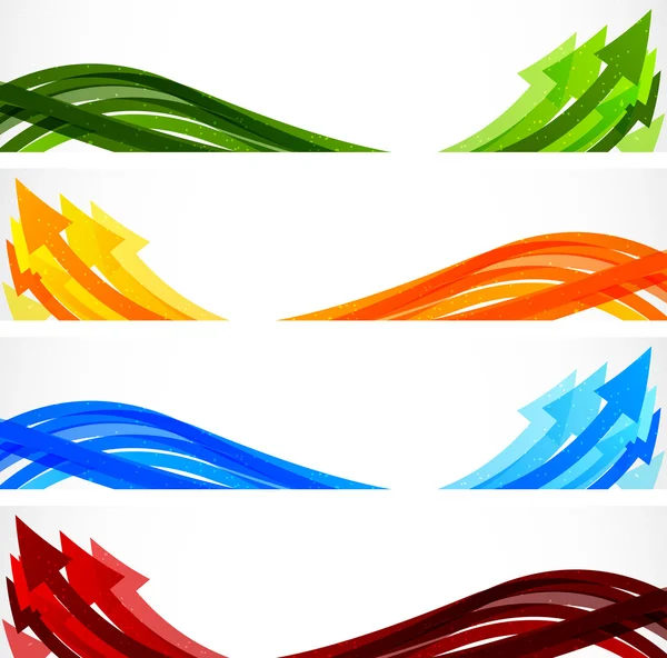 Set of banners with arrows — Stock Vector